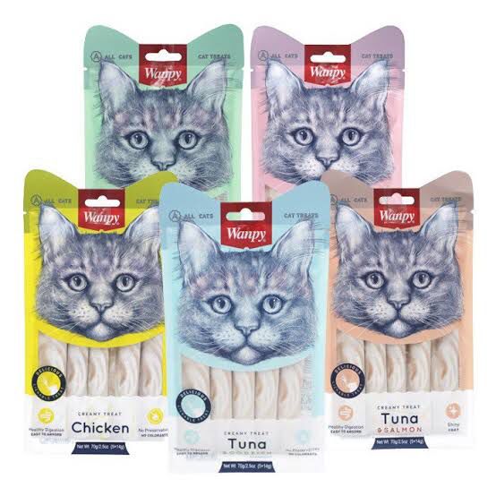 wanpy-creamy-treats-price-4-flavor-pack Wanpy Creamy Treats Price in Pakistan (4 flavors: Chicken, Salmon, Cod Fish, Shrimp) - Lickable Cat Snacks.