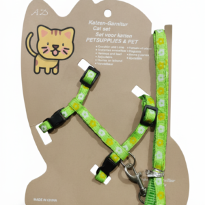An adjustable and comfortable imported harness for cats and small dogs, with an escape-proof design.
