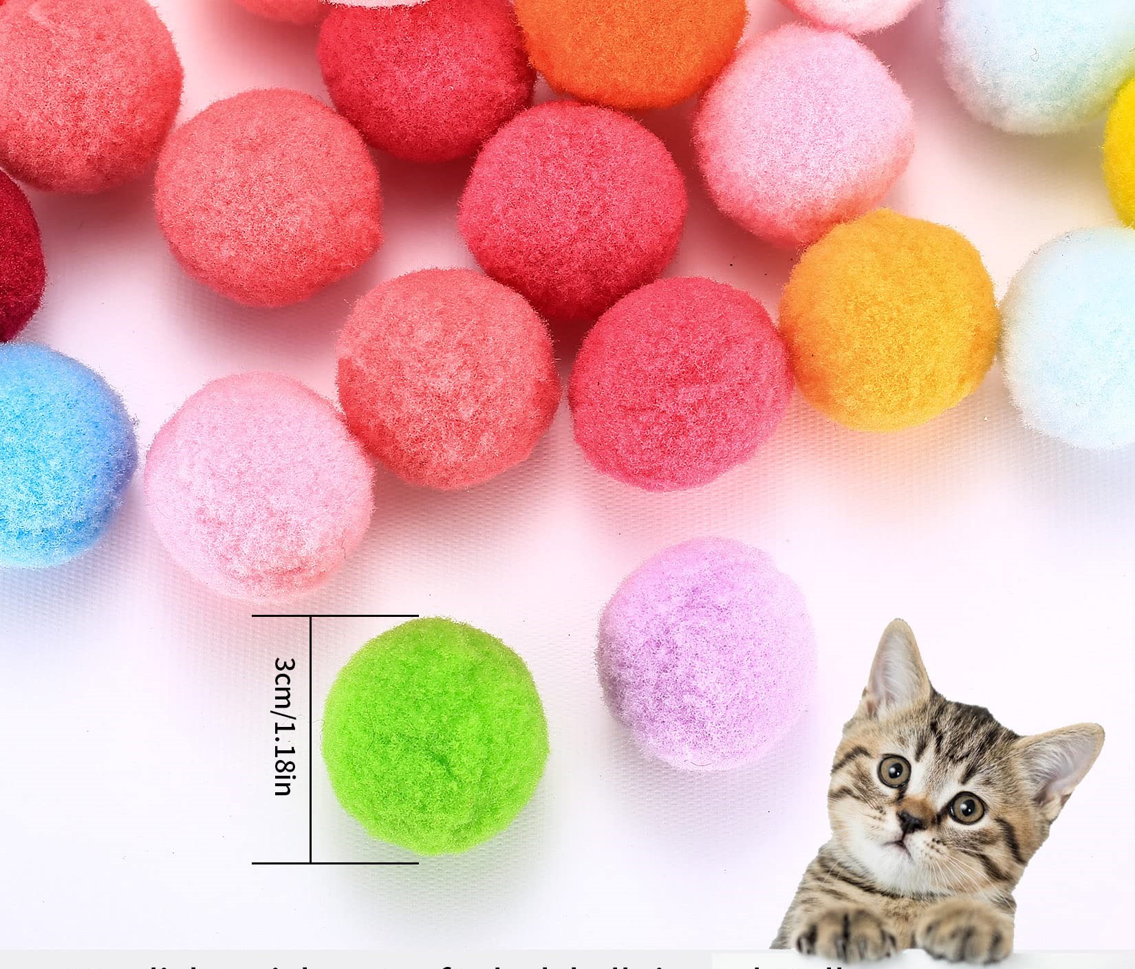 soft-cotton-ball-kid-toys A set of soft cotton balls, a safe and non-toxic toy for playtime with cats and kids.