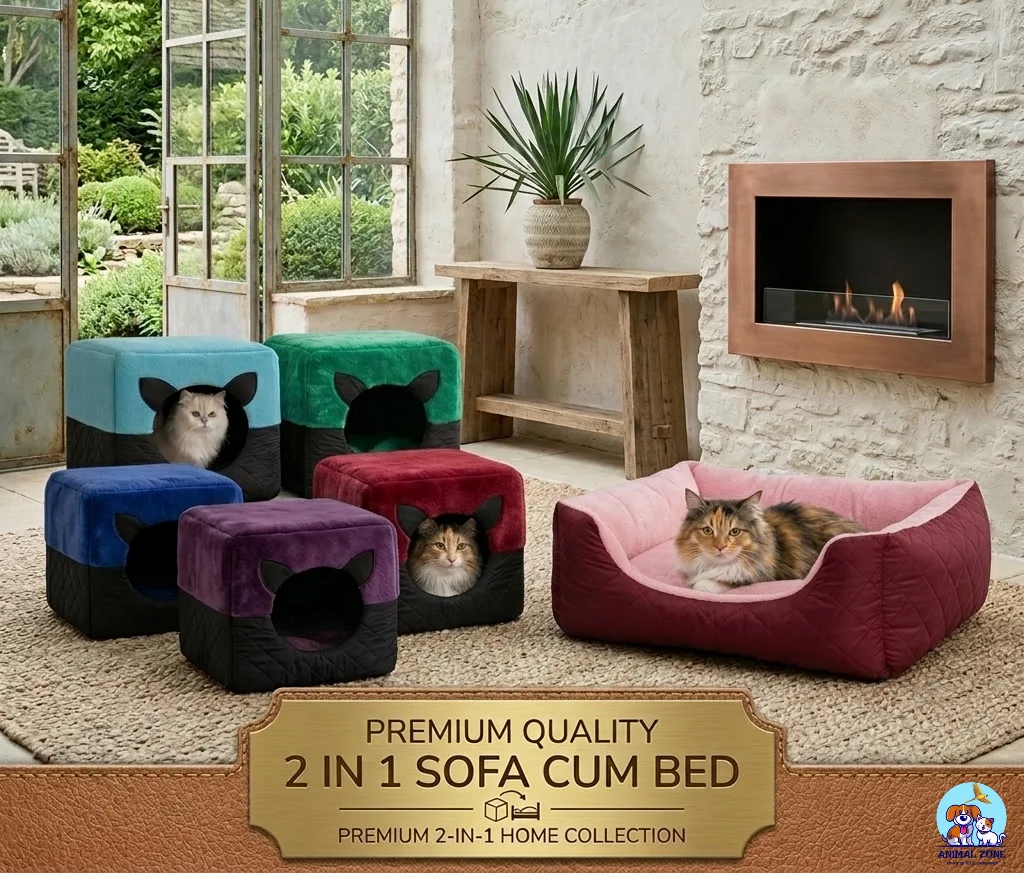 Multi-Color 2-in-1 Cat Beds Pakistan cat beds pakistan - 2-in-1 soft kitten house for sale in pink blue purple yellow green