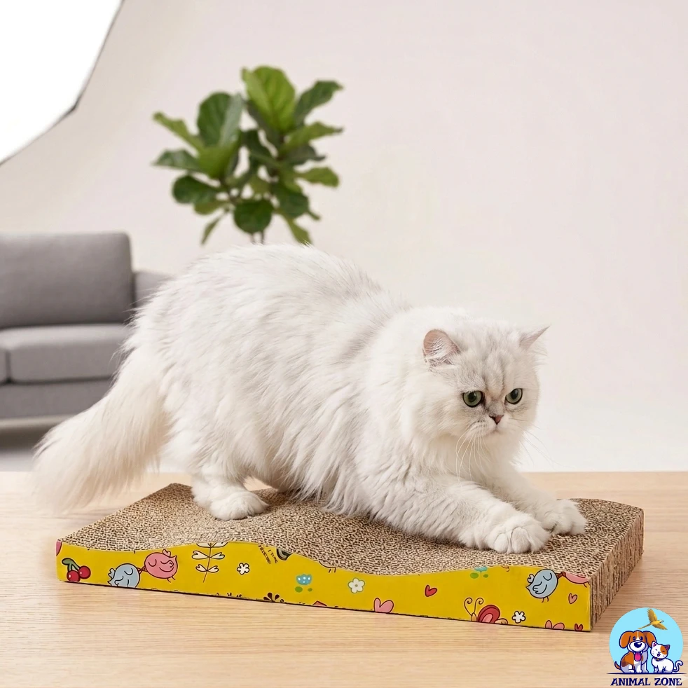Cat Scratching Board Pakistan - Main View Horizontal cat scratching board Pakistan for kittens with interactive design